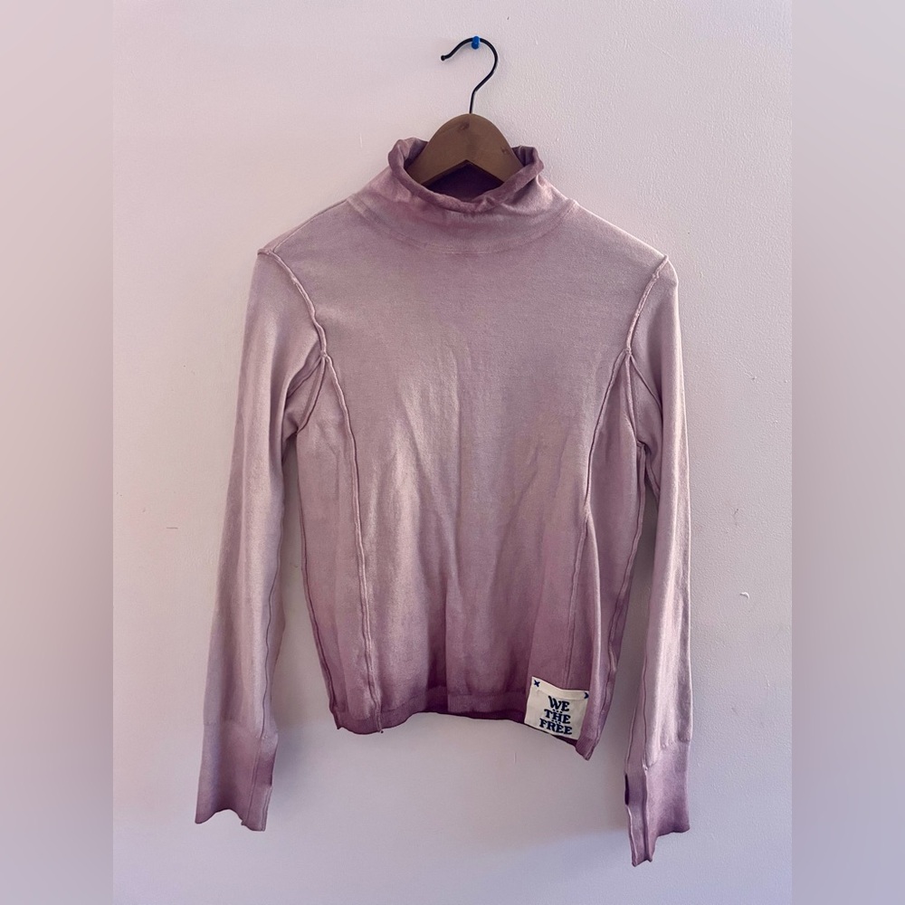 We The Free Women's Purple Ombré Long Sleeve Turtleneck